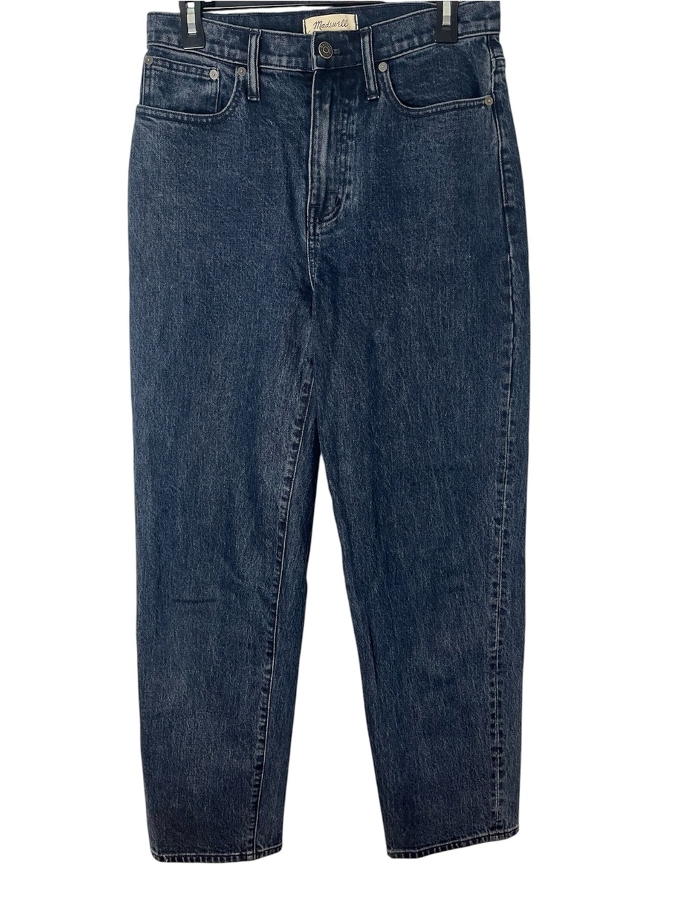 Madewell The Dadjean 90s Boyfriend Style High Rise Dark Wash Straight Leg Jeans